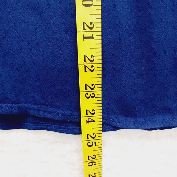 Blouse Size M Babydoll Navy Crochet Unconventional Lace Bodice Fairycore Y2K - Picture 7 of 12